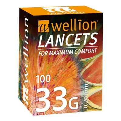 WELLION Lancetes 33 G, 100 gab