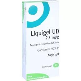 LIQUIGEL UD 2,5 mg/g vienreizējas devas oftalmoloģiskais gels, 30X0,5 g
