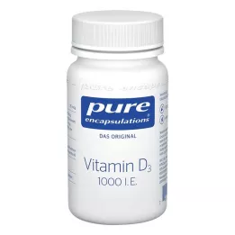 PURE ENCAPSULATIONS D3 vitamīns 1000 I.U. kapsulas, 60 kapsulas
