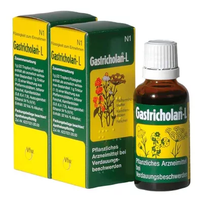 GASTRICHOLAN-L Perorālais šķidrums, 2X50 ml GASTRICHOLAN-L Perorālais šķidrums, 2X50 ml