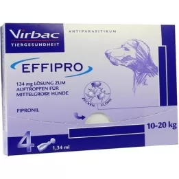 EFFIPRO 134 mg pip.šķīduma pilināt vidēja.lieluma.sunim, 4 gab