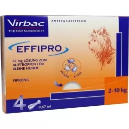 EFFIPRO 67 mg pip.šķīdums pilienam maziem suņiem, 4 gab
