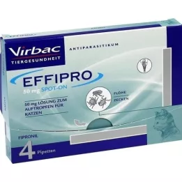 EFFIPRO 50 mg šķīdums instilācijai kaķiem, 4 gab