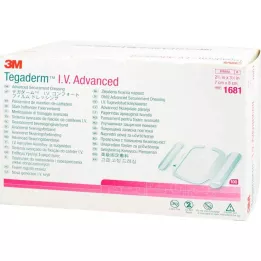 TEGADERM 3M I.V. Advanced fixation v.7x8 cm 1681, 100 gab