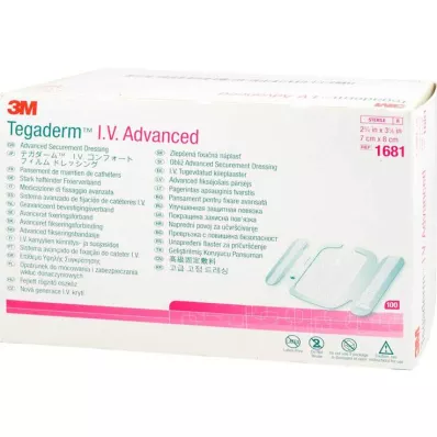 TEGADERM 3M I.V. Advanced fixation v.7x8 cm 1681, 100 gab