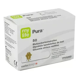 MYLIFE Pura glikozes līmeņa noteikšanas sloksnes, 50 gab