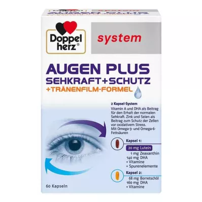 DOPPELHERZ Eyes plus redzes+aizsardzības sistēmas kapsulas, 60 gab