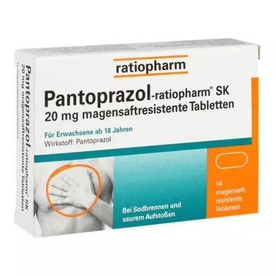 PANTOPRAZOL-ratiopharm SK 20 mg apvalkotās tabletes, 14 gab