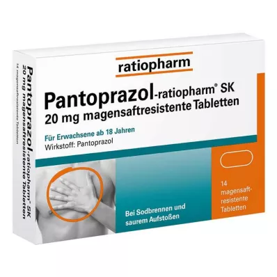 PANTOPRAZOL-ratiopharm SK 20 mg apvalkotās tabletes, 14 gab PANTOPRAZOL-ratiopharm SK 20 mg apvalkotās tabletes, 14 gab