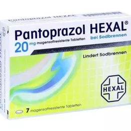 PANTOPRAZOL HEXAL b.Grēmas zarnu trakta apvalkotās tabletes, 7 gab