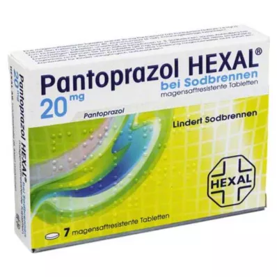 PANTOPRAZOL HEXAL b.Grēmas zarnu trakta apvalkotās tabletes, 7 gab PANTOPRAZOL HEXAL b.Grēmas zarnu trakta apvalkotās tabletes, 7 gab
