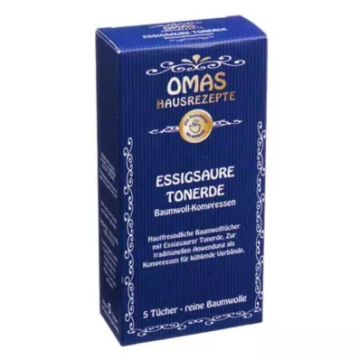 ESSIGSAURE TONERDE Kokvilnas kompreses, 5 gab ESSIGSAURE TONERDE Kokvilnas kompreses, 5 gab