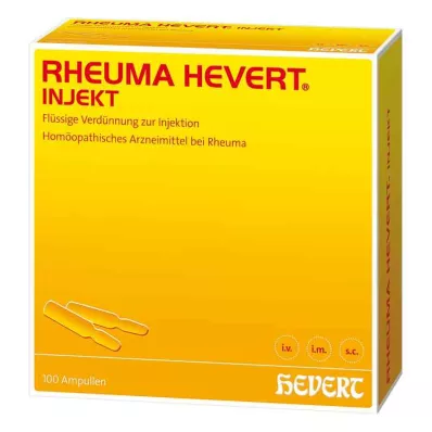 RHEUMA HEVERT injekciju ampulas, 100X2 ml