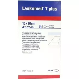 LEUKOMED transp.plus sterili plāksteri 10x20 cm, 5 gab