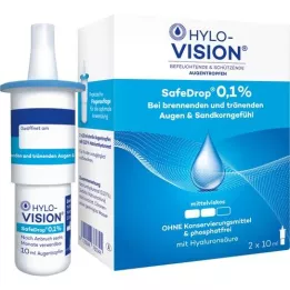 HYLO-VISION SafeDrop 0,1% acu pilieni, 2X10 ml