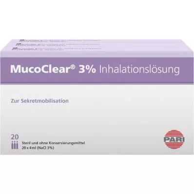 MUCOCLEAR 3% NaCl inhalācijas šķīdums, 60X4 ml