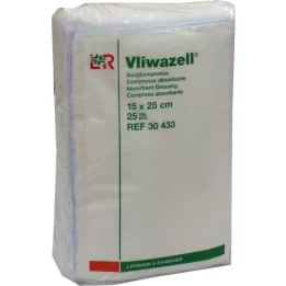 VLIWAZELL Absorbējošie spilventiņi nesterili 15x25 cm, 25 gab