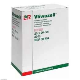 VLIWAZELL Sūkšanas kompreses sterilas 20x20 cm, 30 gab