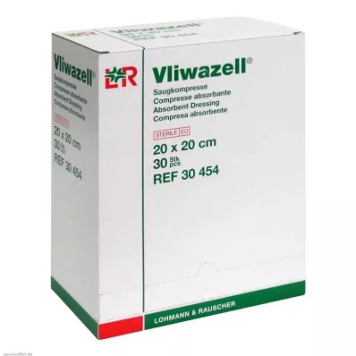 VLIWAZELL Sūkšanas kompreses sterilas 20x20 cm, 30 gab