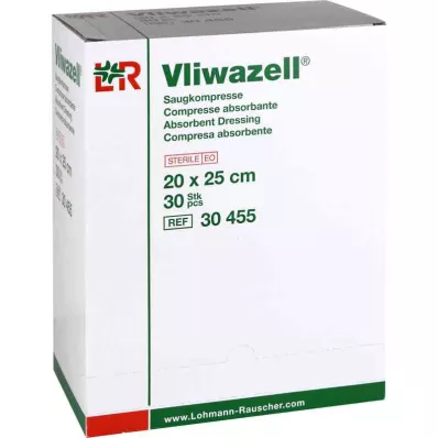 VLIWAZELL Sūkšanas kompreses sterilas 20x25 cm, 30 gab VLIWAZELL Sūkšanas kompreses sterilas 20x25 cm, 30 gab