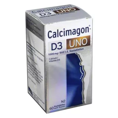 CALCIMAGON D3 Uno košļājamās tabletes, 60 kapsulas