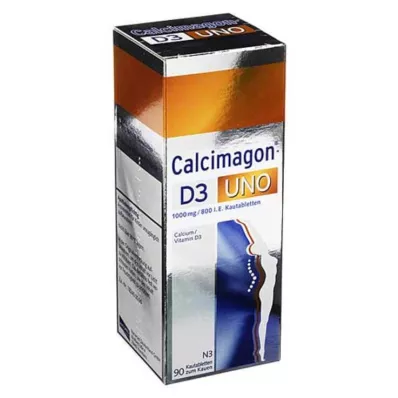 CALCIMAGON D3 Uno košļājamās tabletes, 90 kapsulas