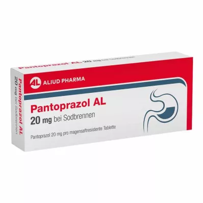 PANTOPRAZOL AL 20 mg grēmas gadījumā, kuņģa sulas tabletes, 7 gab