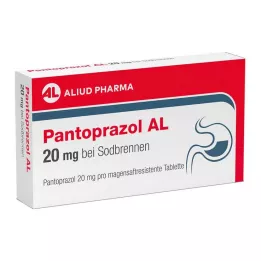 PANTOPRAZOL AL 20 mg grēmas gadījumā, kuņģa sulas tabletes, 14 gab