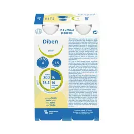 DIBEN DRINK Vaniļa 1,5 kcal/ml, 4X200 ml