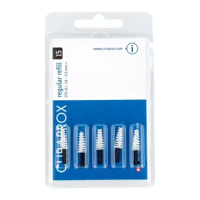CURAPROX CPS 15 starpzobu asmeņi 1,8-5 mm, 5 gab CURAPROX CPS 15 starpzobu asmeņi 1,8-5 mm, 5 gab