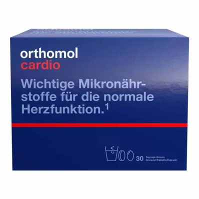 ORTHOMOL Cardio granulu/kapsulu/tablešu kombinētais iepakojums, 1 gab ORTHOMOL Cardio granulu/kapsulu/tablešu kombinētais iepakojums, 1 gab
