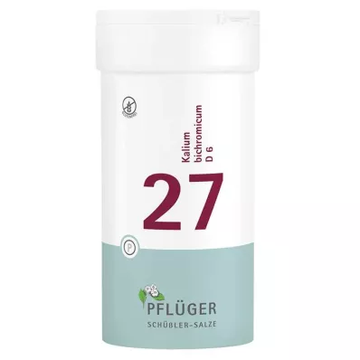 BIOCHEMIE Pflüger 27 Potassium bichromicum D 6 tabletes, 400 gab BIOCHEMIE Pflüger 27 Potassium bichromicum D 6 tabletes, 400 gab