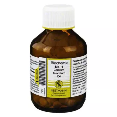 BIOCHEMIE 1 Calcium fluoratum D 6 tabletes, 400 gab