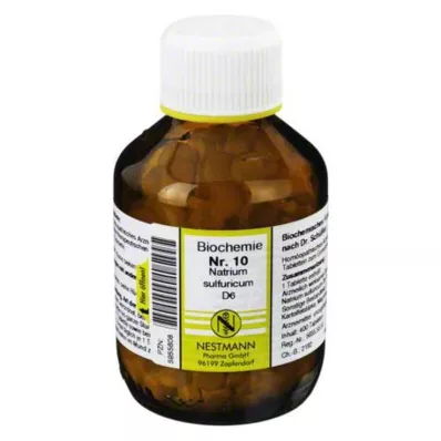 BIOCHEMIE 10 Natrium sulfuricum D 6 tabletes, 400 gab