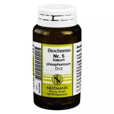 BIOCHEMIE 5 Potassium phosphoricum D 12 tabletes, 100 gab BIOCHEMIE 5 Potassium phosphoricum D 12 tabletes, 100 gab