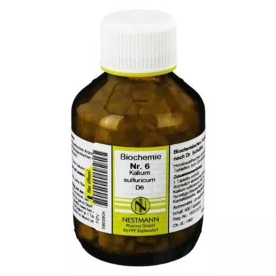 BIOCHEMIE 6 Potassium sulfuricum D 6 tabletes, 400 kapsulas