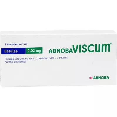ABNOBAVISCUM Betulae 0,02 mg ampulas, 8 gab