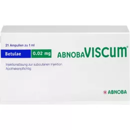 ABNOBAVISCUM Betulae 0,02 mg ampulas, 21 gab