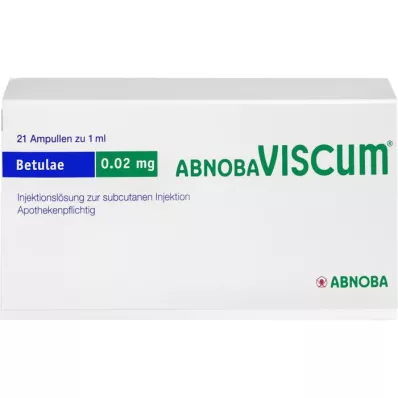 ABNOBAVISCUM Betulae 0,02 mg ampulas, 21 gab