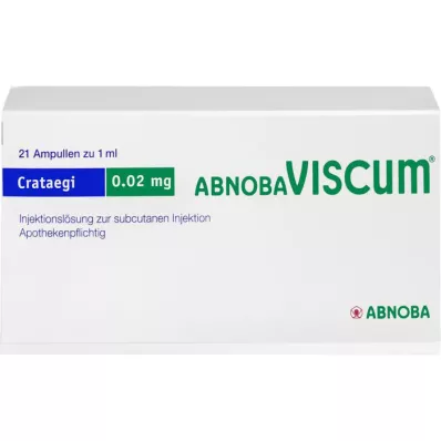ABNOBAVISCUM Crataegi 0,02 mg ampulas, 21 gab