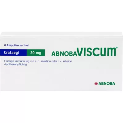ABNOBAVISCUM Crataegi 20 mg ampulas, 8 gab