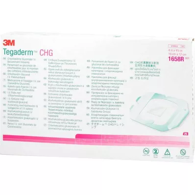 TEGADERM 3M CHG I.V. fiksācijas pārsējs 10x12 cm 1658R, 25 gab TEGADERM 3M CHG I.V. fiksācijas pārsējs 10x12 cm 1658R, 25 gab