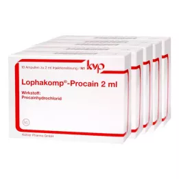LOPHAKOMP Prokaīna 2 ml šķīdums injekcijām, 50X2 ml
