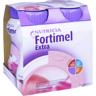 FORTIMEL Extra zemeņu garša, 4X200 ml