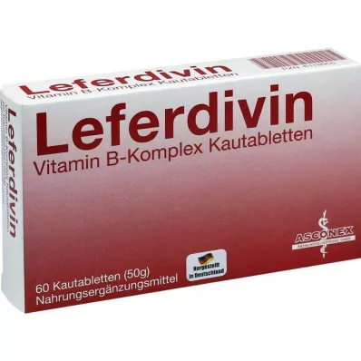 LEFERDIVIN B vitamīna kompleksa košļājamās tabletes, 60 gab