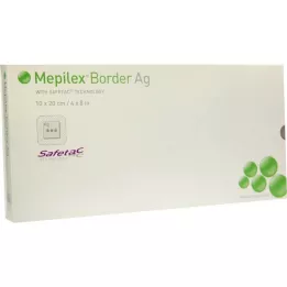 MEPILEX Robeža Ag putu pārsējs 10x20 cm sterils, 5 gab