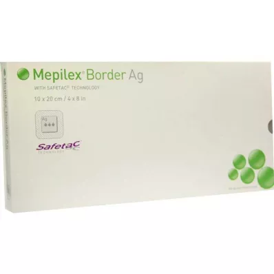 MEPILEX Robeža Ag putu pārsējs 10x20 cm sterils, 5 gab