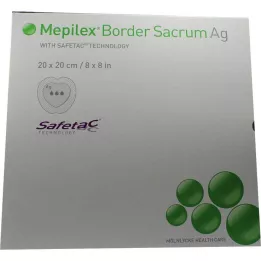 MEPILEX Border Sacrum Ag putu pārsējs, 20x20 cm, sterils, 5 gab