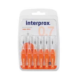 INTERPROX super micro orange starpzobu birstes, 6 gab