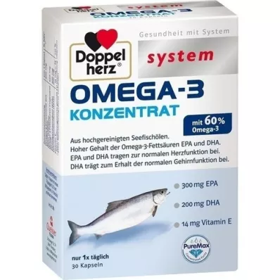DOPPELHERZ Omega-3 koncentrāta sistēmas kapsulas, 30 gab